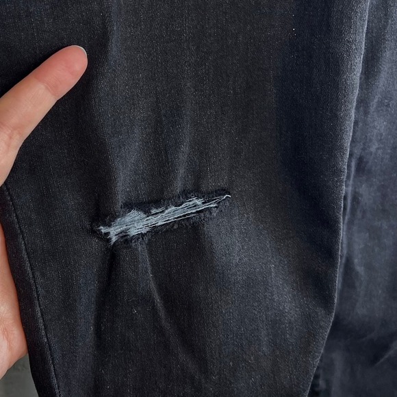 SPANX Vintage Distressed Ankle Skinny Jeans in Vintage Black Size Large - Picture 5 of 10